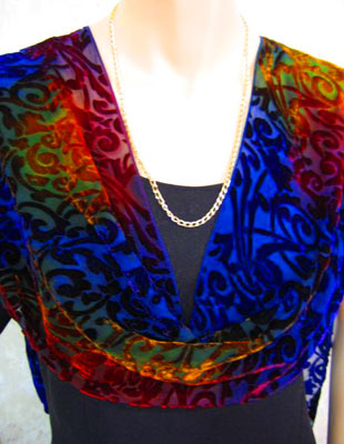 Devore Velvet Scarves in brilliant colours