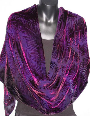 Devore Velvet Shawls in brilliant colours