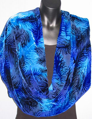 Devore Velvet Shawls in brilliant colours