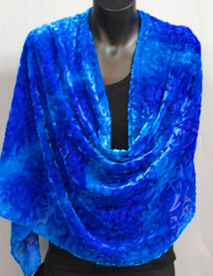 Devore Velvet Shawls in brilliant colours
