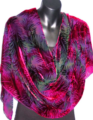 Devore Velvet Shawls in brilliant colours