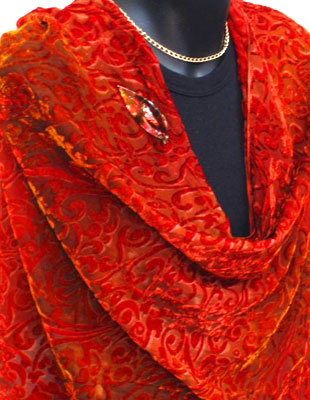 Devore Velvet Shawls in brilliant colours