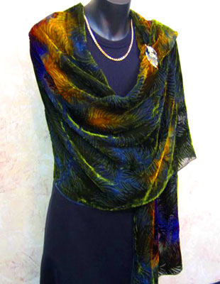 Devore Velvet Shawls in brilliant colours
