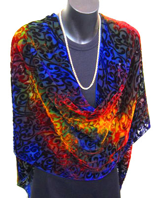 Devore Velvet Shawls in brilliant colours