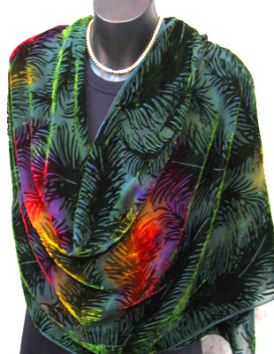 Devore Velvet Shawls in brilliant colours