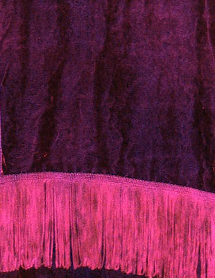 Deep pile, hand painted velvet fringed shawls