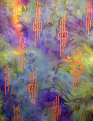Long Silk Scarves featuring warp and weft designs