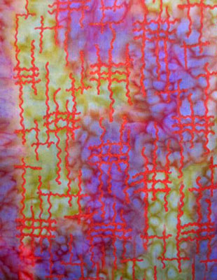 Long Silk Scarves featuring warp and weft designs