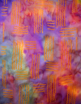 Long Silk Scarves featuring warp and weft designs