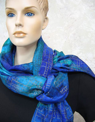 Silk Shawls featuring warp and weft designs