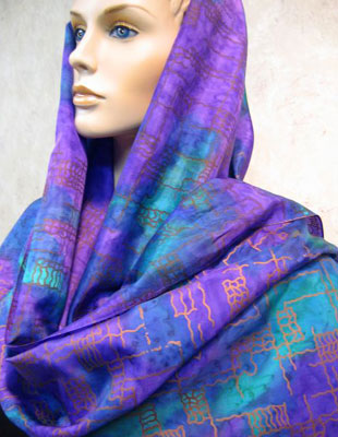 Silk Shawls featuring warp and weft designs