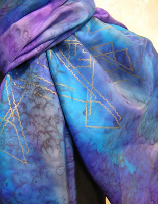 Silk Shawls featuring warp and weft designs