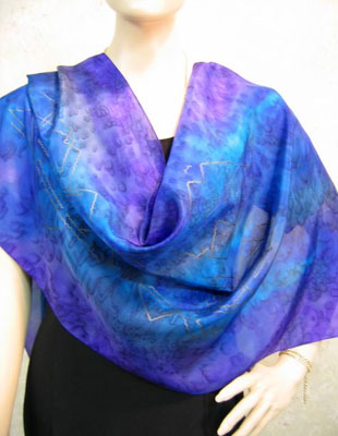 Silk Shawls featuring warp and weft designs