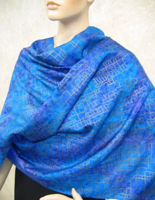 Silk Shawls featuring warp and weft designs