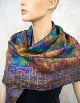 Silk Shawls featuring warp and weft designs