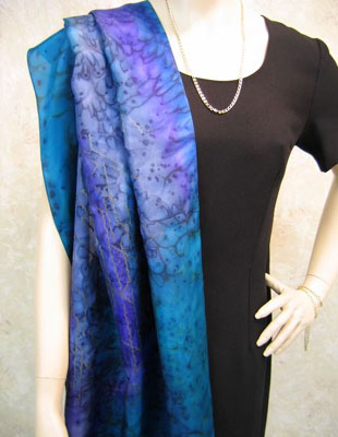 Silk Shawls featuring warp and weft designs