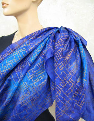 Silk Shawls featuring warp and weft designs