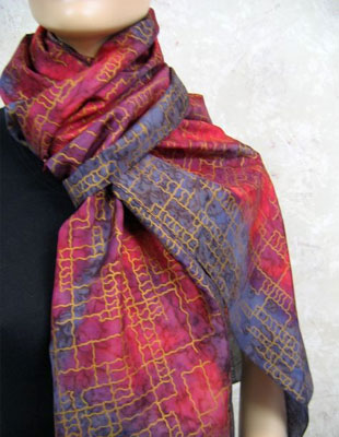 Silk Shawls featuring warp and weft designs
