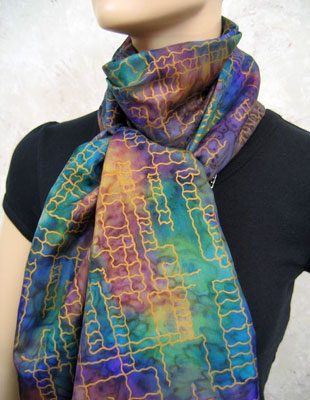 Silk Shawls featuring warp and weft designs