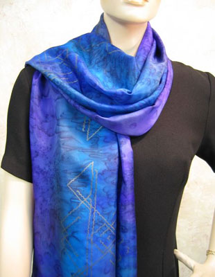 Silk Shawls featuring warp and weft designs