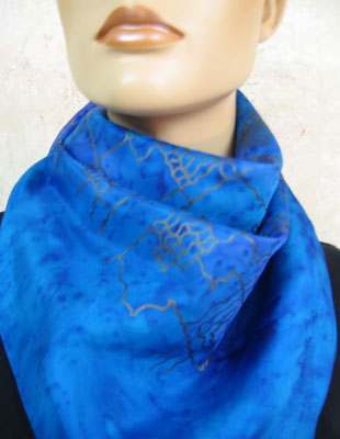 Square Silk Scarves featuring warp and weft designs