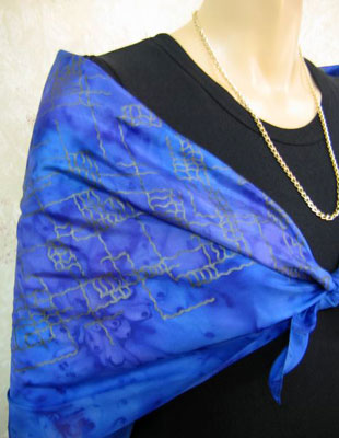Square Silk Scarves featuring warp and weft designs