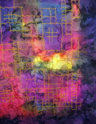 Square Silk Scarves featuring warp and weft designs