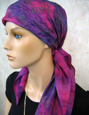 Square Silk Scarves featuring warp and weft designs