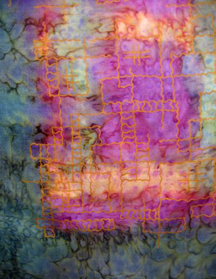 Square Silk Scarves featuring warp and weft designs