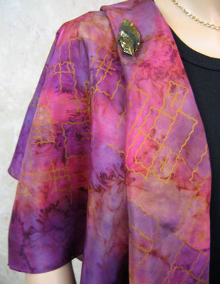 Square Silk Scarves featuring warp and weft designs