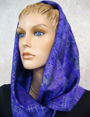 Square Silk Scarves featuring warp and weft designs