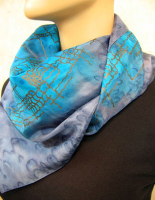 Square Silk Scarves featuring warp and weft designs
