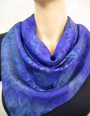 Square Silk Scarves featuring warp and weft designs