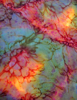 Long Silk Scarves painted in brilliant opal colours