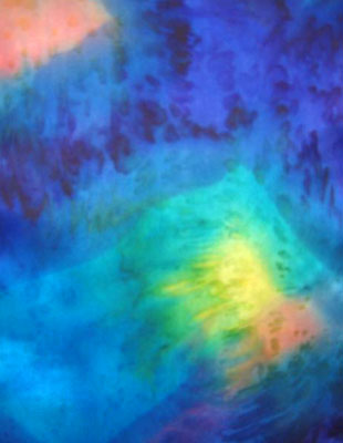 Long Silk Scarves painted in brilliant opal colours