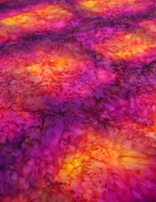 Square Silk Scarves painted in brilliant opal colours