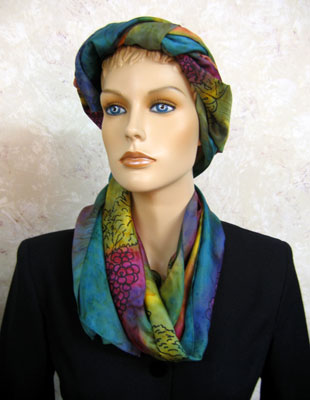 Long Silk Shawls painted over Vineyard Art designs
