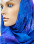 Long Silk Scarves featuring Blue Water Dreaming Aboriginal designs
