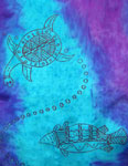 Long Silk Scarves featuring Blue Water Dreaming Aboriginal designs