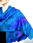 Silk Shawls featuring Blue Water Dreaming Aboriginal designs