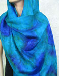Silk Shawls featuring Blue Water Dreaming Aboriginal designs