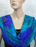 Silk Shawls featuring Blue Water Dreaming Aboriginal designs