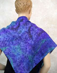 Square Silk Scarves featuring Blue Water Dreaming Aboriginal designs