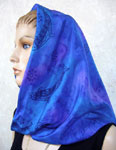 Square Silk Scarves featuring Blue Water Dreaming Aboriginal designs
