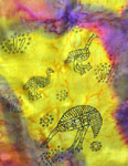 Long Silk Scarves featuring Inland Aboriginal designs