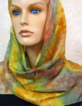 Long Silk Scarves featuring Inland Aboriginal designs