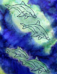 Long Silk Scarves featuring Dolphin designs