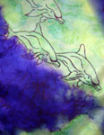 Long Silk Scarves featuring Dolphin designs