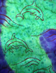 Long Silk Scarves featuring Dolphin designs