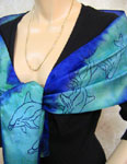 Long Silk Scarves featuring Dolphin designs